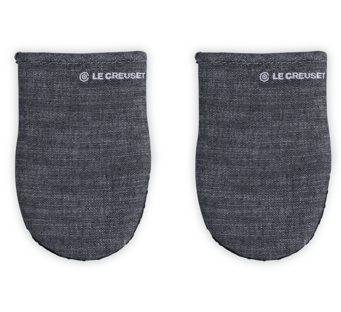 Le Creuset Mini Silicone Oven Mitts – Set of 2 – Noir