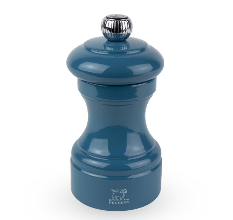 Peugeot Bistro Manual Gloss Painted Wood Pepper Mill – Pacific Blue – 4"