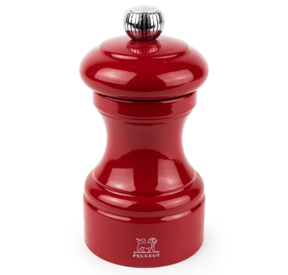 Peugeot Bistro Manual Gloss Painted Wood Pepper Mill – Red – 4"