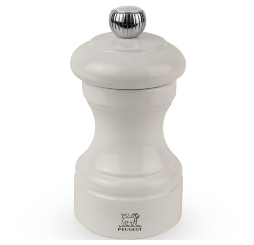 Peugeot Bistro Manual Gloss Painted Wood Salt Mill – Ivory – 4"