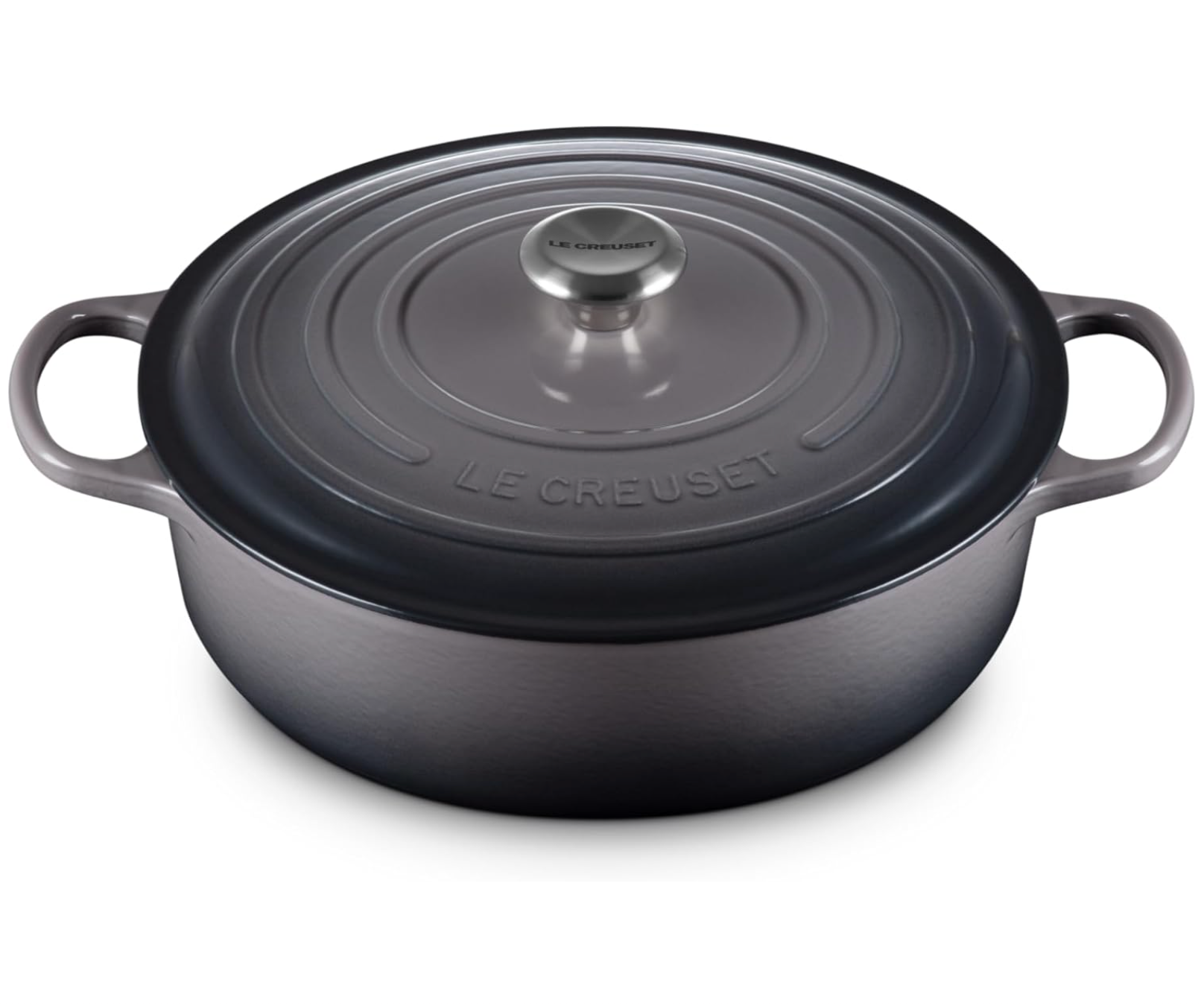 Le Creuset Wide Round Oven – 6.75 QT – Oyster