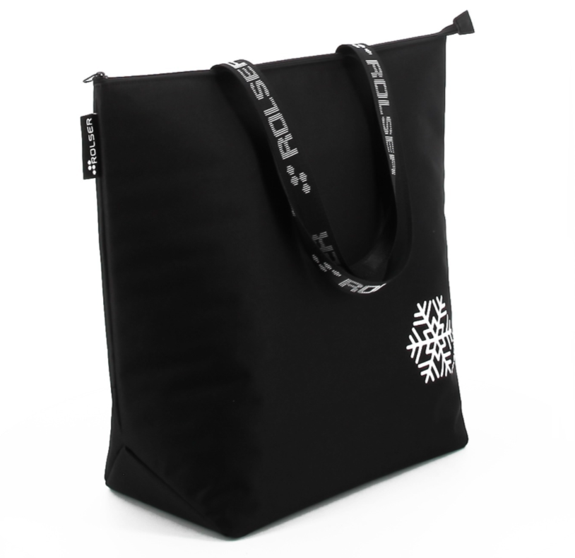Rolser Thermo Cooler Bag with Zip Closure and Two Handles – Black