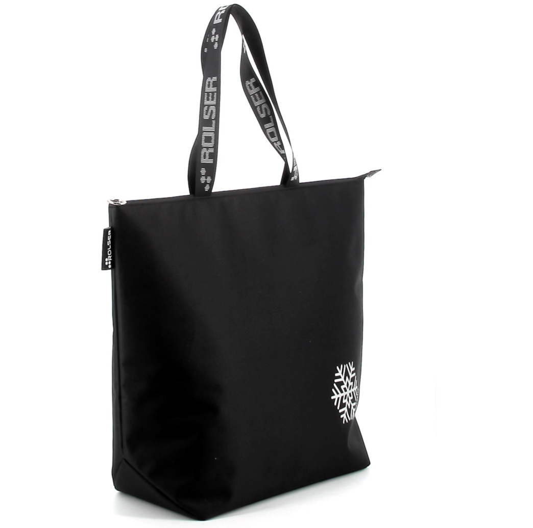 Rolser Thermo Cooler Bag with Zip Closure and Two Handles – Black