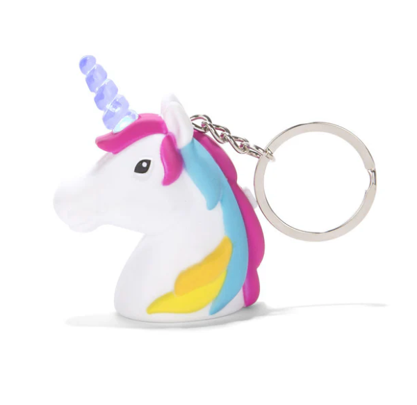 Kikkerland Mini LED Keychain with Light Effect – Unicorn