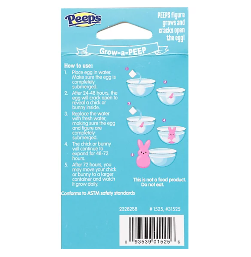 Little Kids Grow A Peep Easter Egg – Assorted Colors – Each Sold Separately