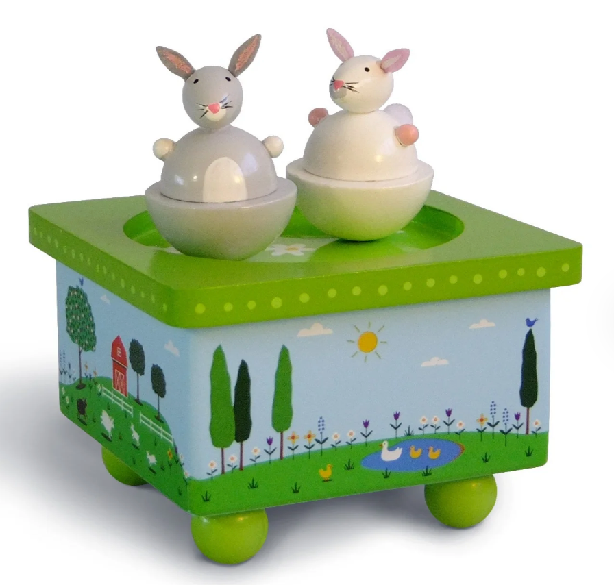Dancing Bunnies Music Box