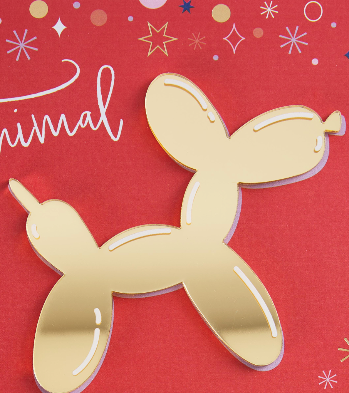 Design Design Handcrafted Birthday Card – Balloon Animal – 1 Card & 1 Envelope