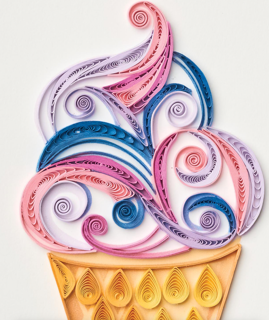 Design Design Handcrafted Birthday Card – Triple Scoop Joy – 1 Card & 1 Envelope