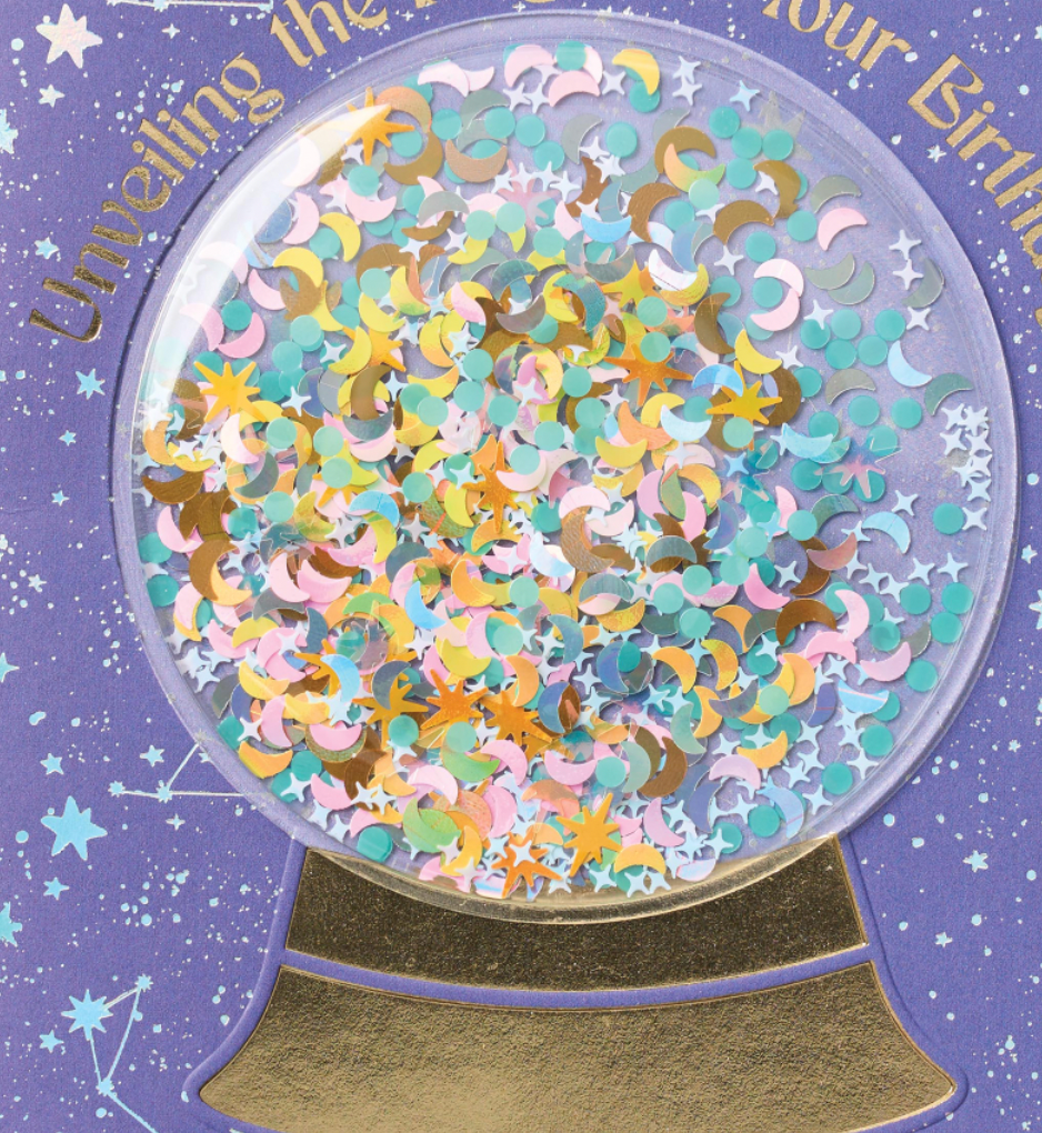 Design Design Handcrafted Birthday Card – Crystal Ball – 1 Card & 1 Envelope