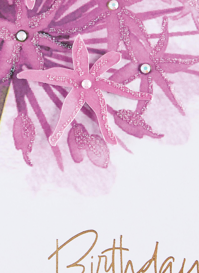 Design Design Handcrafted Birthday Card – Allium – 1 Card & 1 Envelope