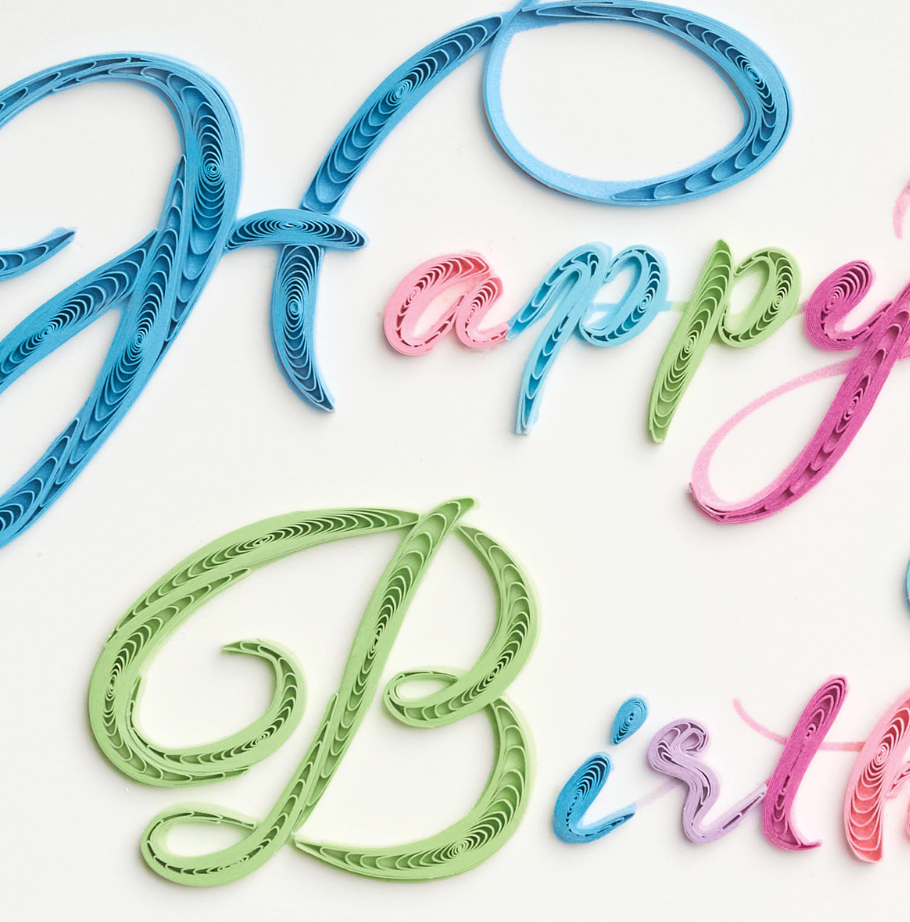 Design Design Handcrafted Birthday Card – Vibrant Birthday Wishes – 1 Card & 1 Envelope