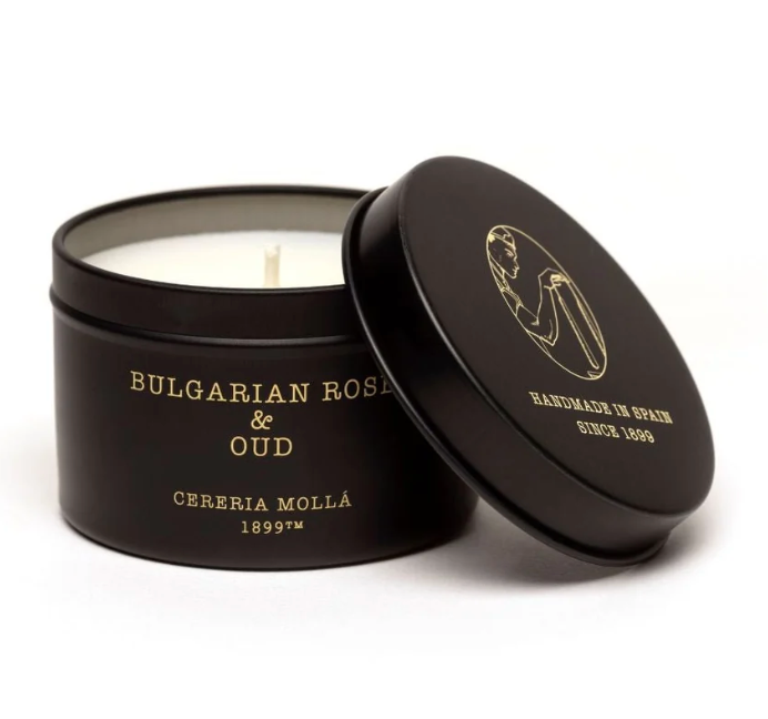 Cereria Molla Travel Candle – 3oz. – Bulgarian Rose & Oud