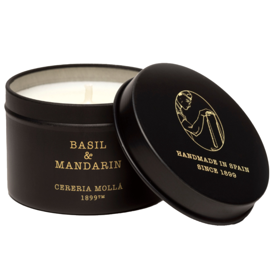 Cereria Molla Travel Candle – 3oz. – Basil & Mandarin