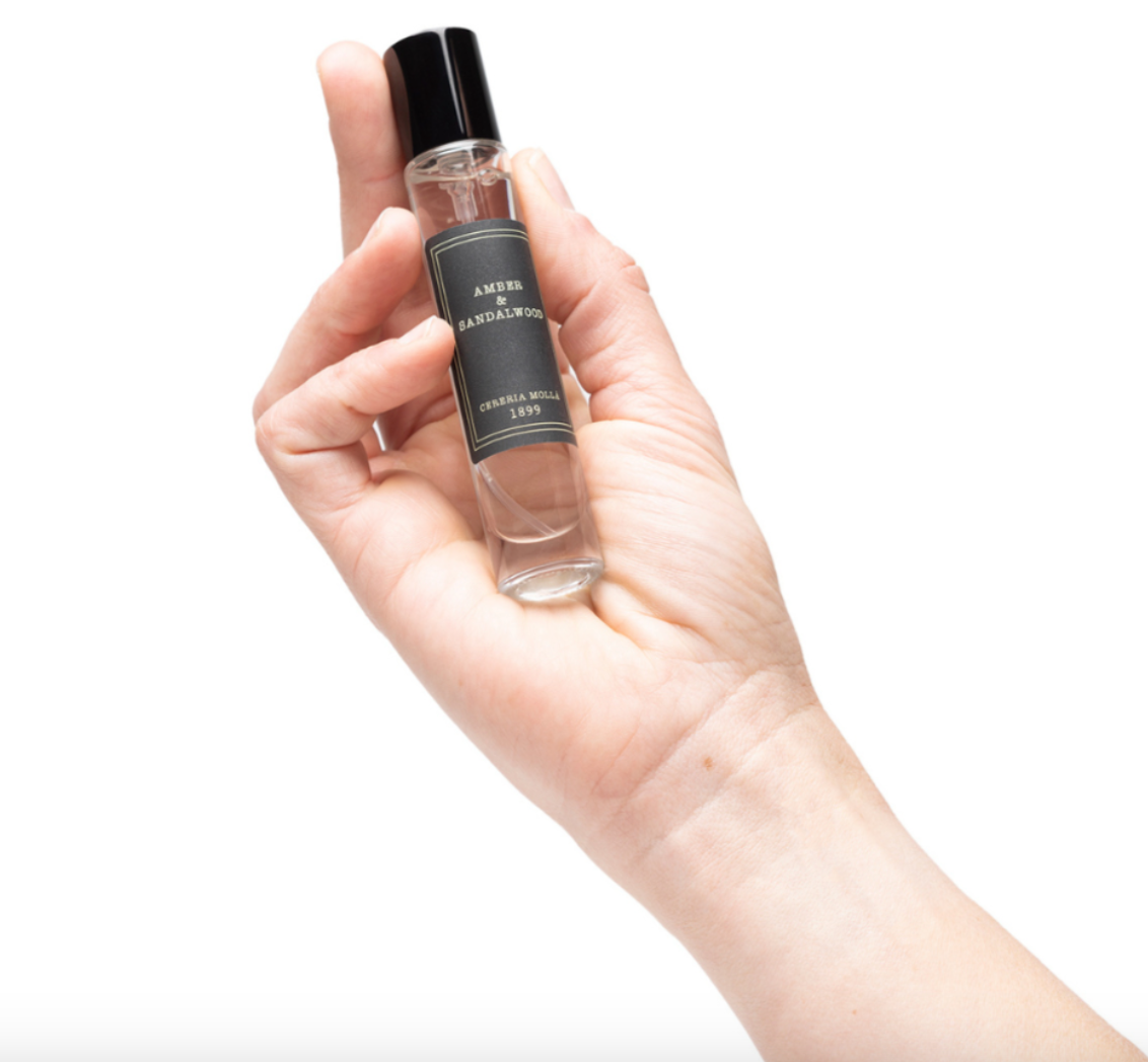 Cereria Molla Travel Size Room Mist & Body Spray – .5oz – Amber & Sandalwood