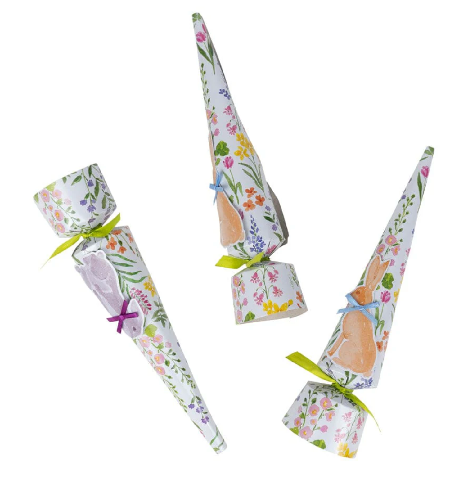 Caspari Bunny Field Easter Celebration Crackers – 8 Pack