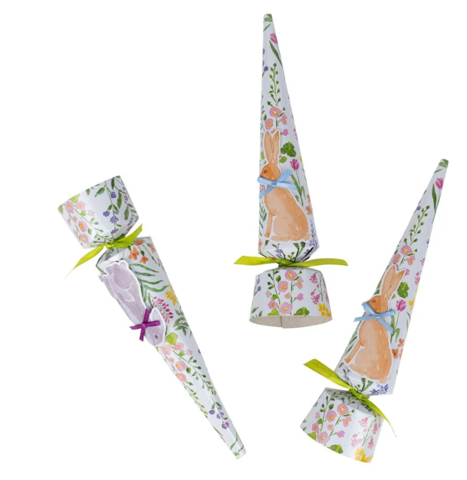 Caspari Bunny Field Easter Celebration Crackers – 8 Pack