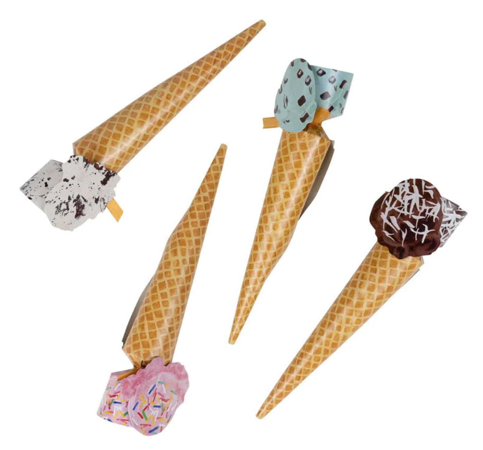 Caspari Ice Cream Cones Celebration Crackers – 8 Pack