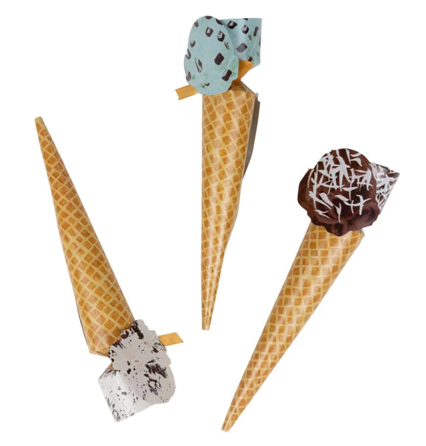 Caspari Ice Cream Cones Celebration Crackers – 8 Pack