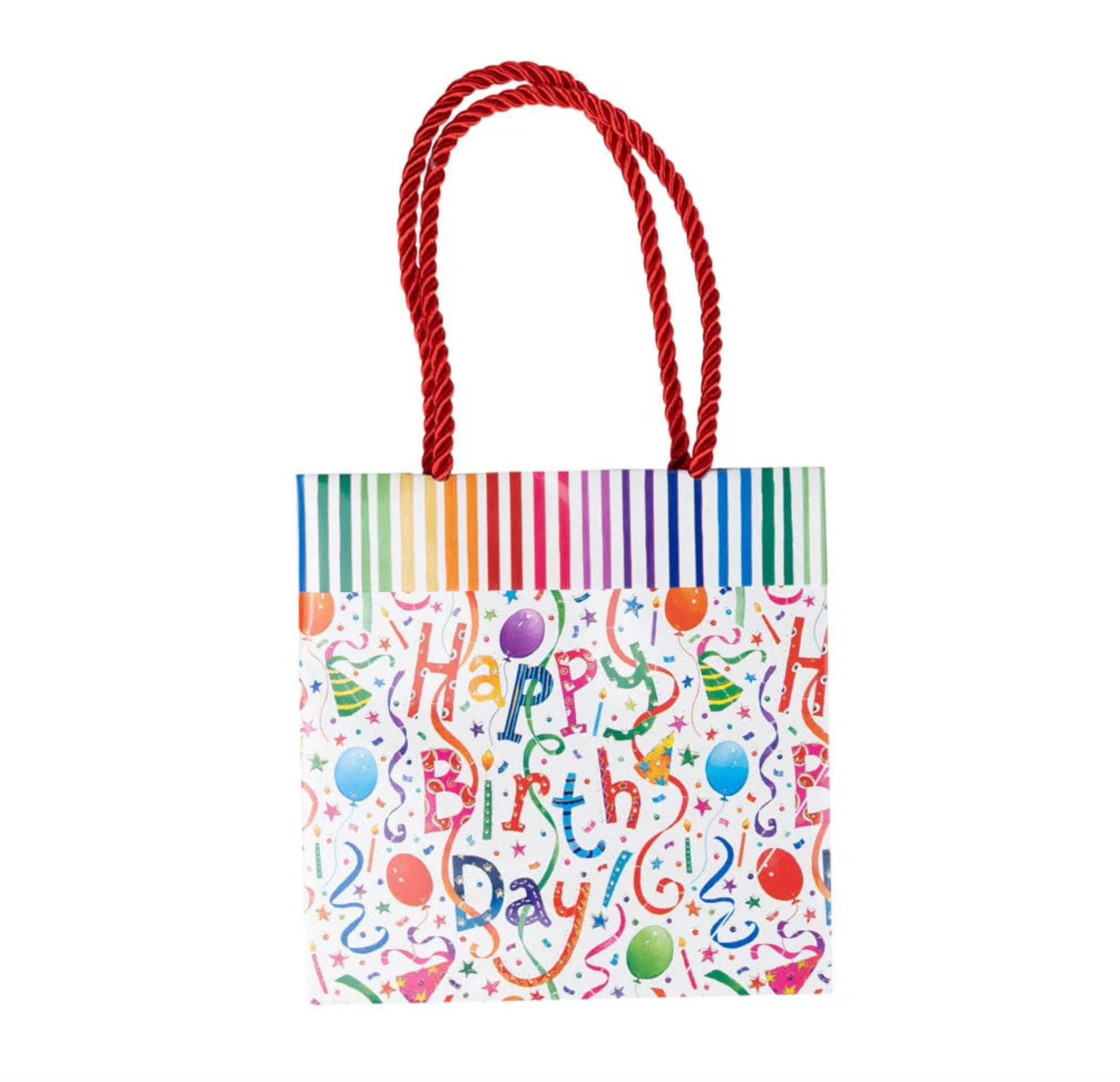Caspari Happy Birthday Small Gift Bag