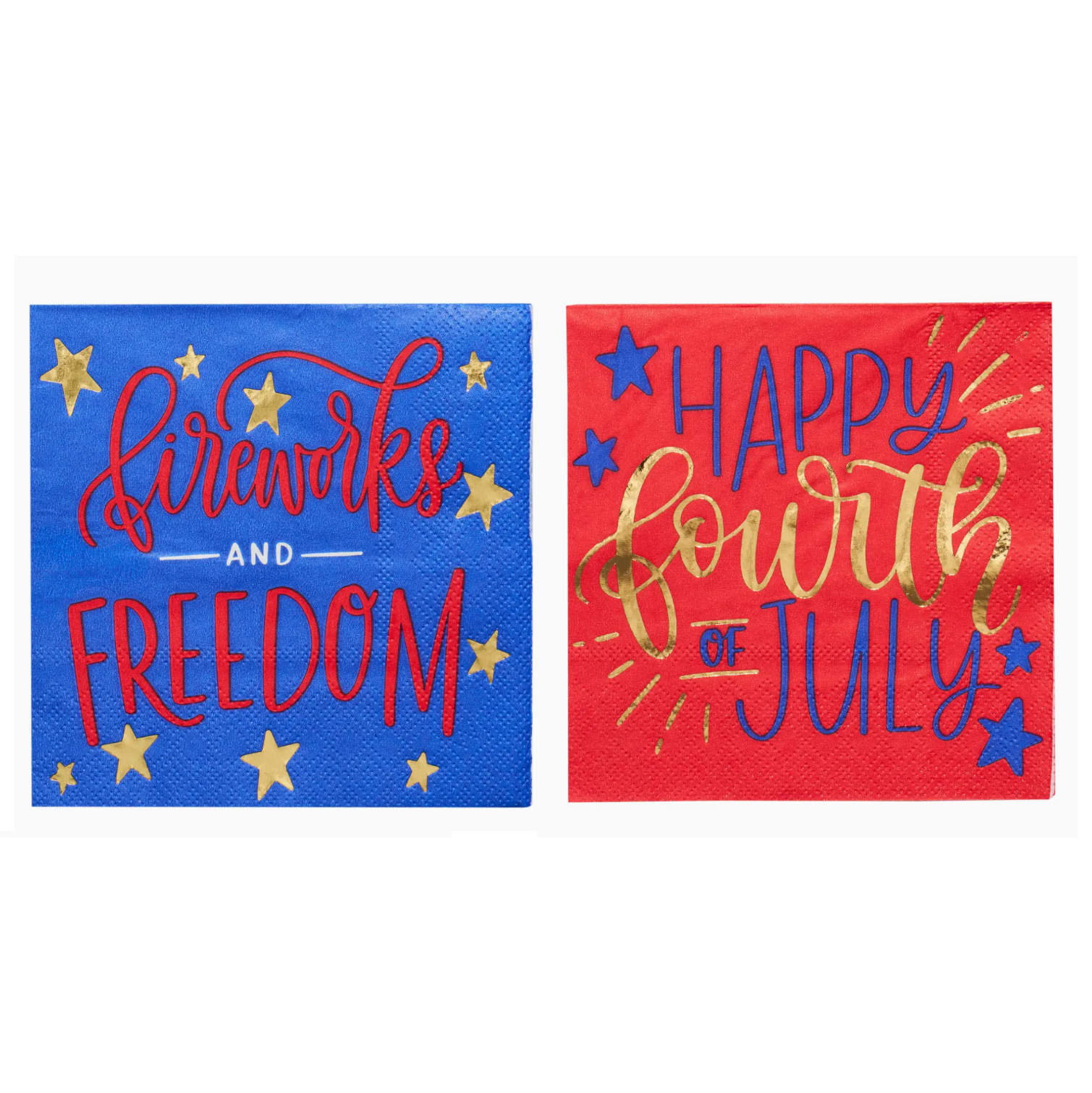 Sophistiplate Paper Beverage Napkins – Pack of 20 – Modern Patriotic