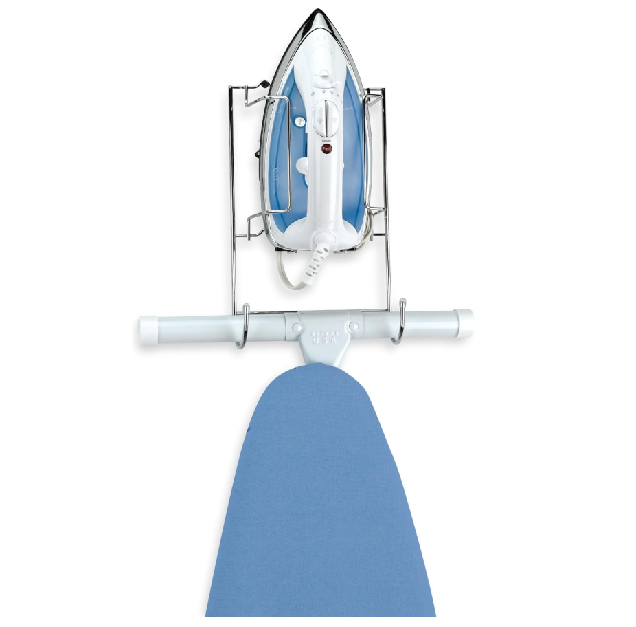 Better Housewares Wall Mount Iron & Ironing Board Holder – Chrome