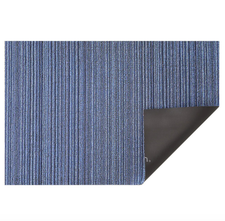 Chilewich Shag Skinny Stripe Door Mat – Ocean – 18" x 28"