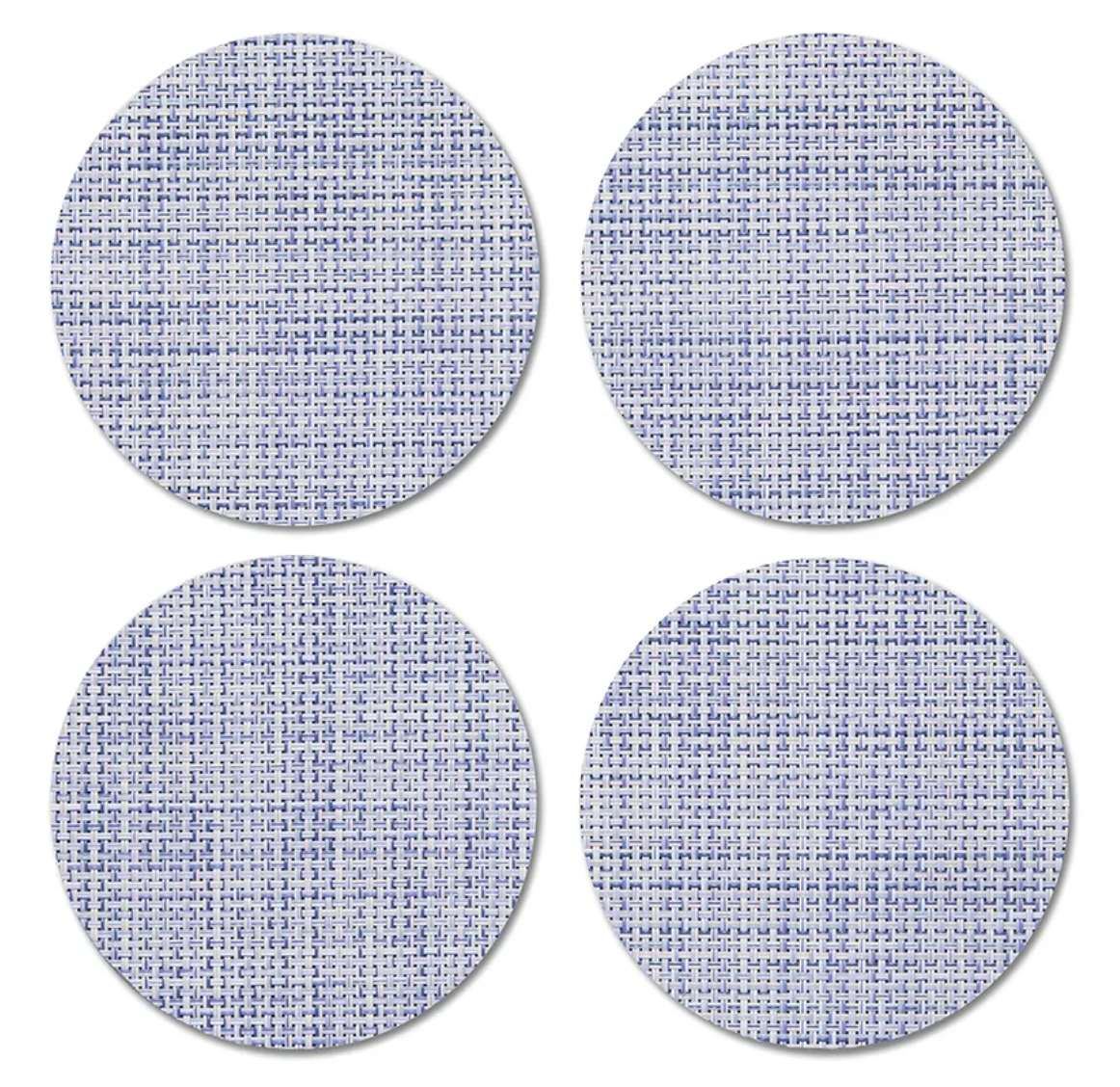 Chilewich Mini Basketweave Coasters - Periwinkle – Set of 4