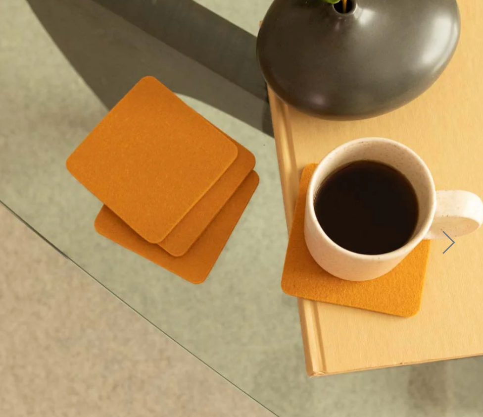 Graf Lantz Bierfilzl Square Felt Coaster – Tumeric – 4pk