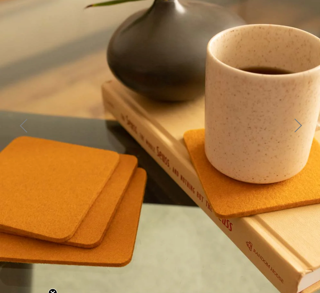 Graf Lantz Bierfilzl Square Felt Coaster – Tumeric – 4pk
