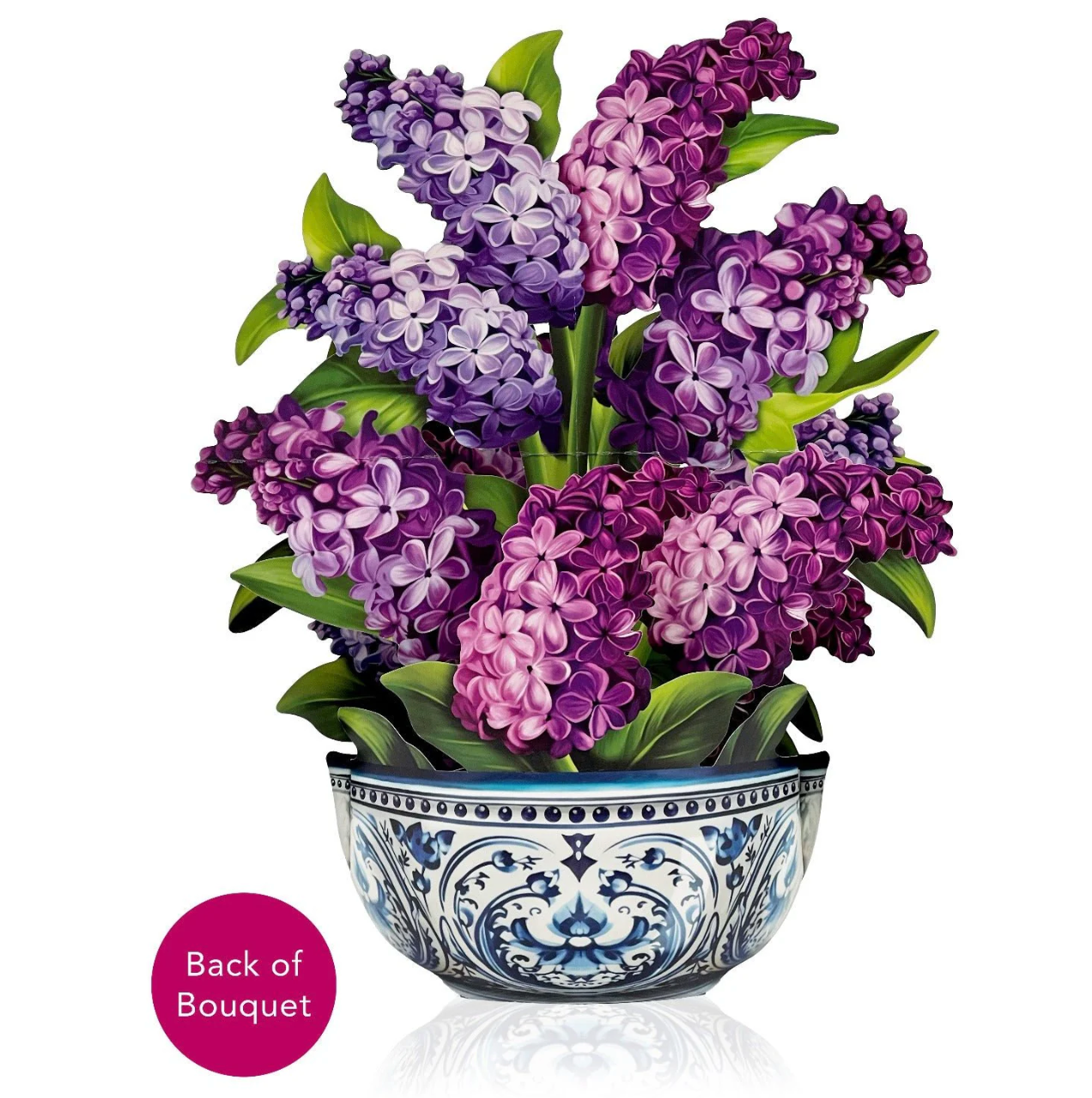 Fresh Cut Paper 3D Pop Up Flower Greeting Note Card – Garden Lilacs – 6" x 5"
