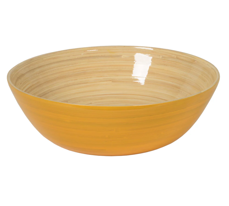 Bamboo Classic Bowl – Yellow – 11.7"Dia. x 3.9"