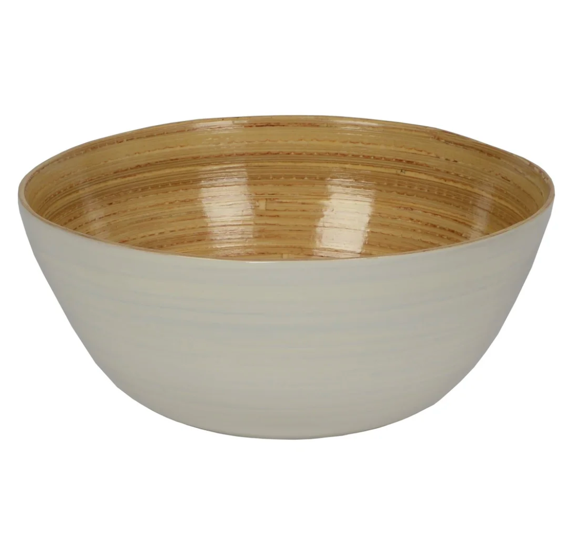 Bamboo Noodle Bowl – White – 8.6"Dia. x 3.9"