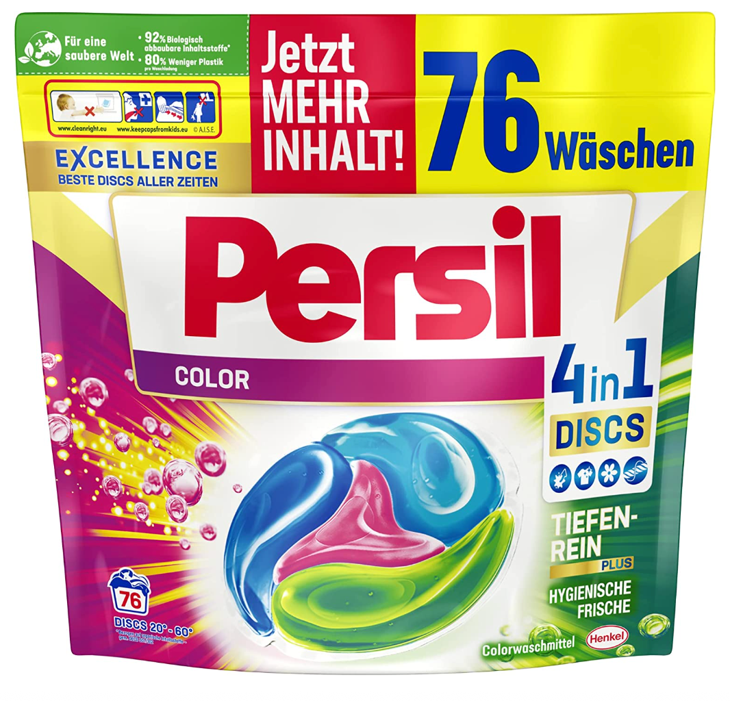 Persil Color 4 in 1 Discs Laundry Detergent - 76 Load – Imported from Germany