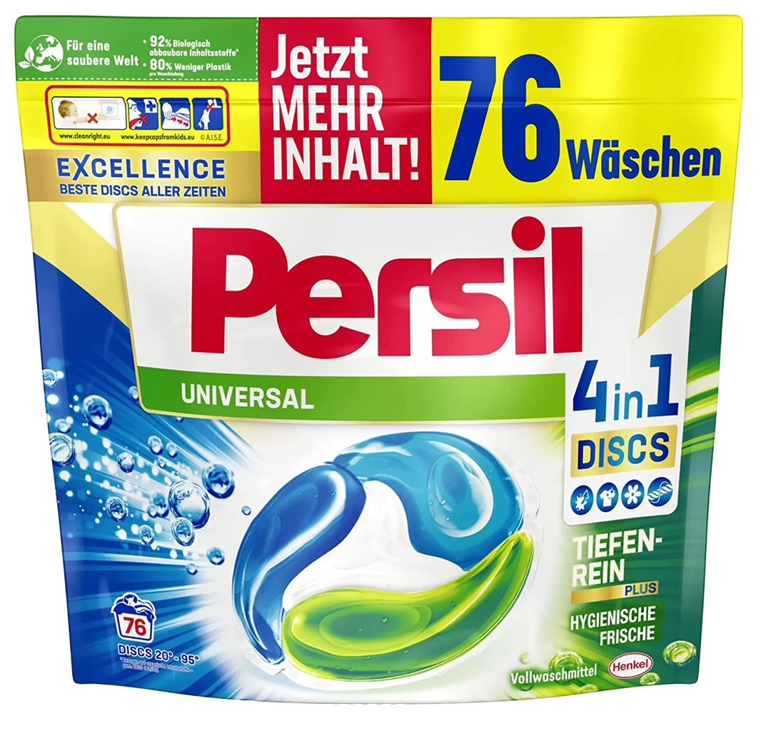 Persil Universal 4 in 1 Discs Laundry Detergent - 76 Load – Imported from Germany