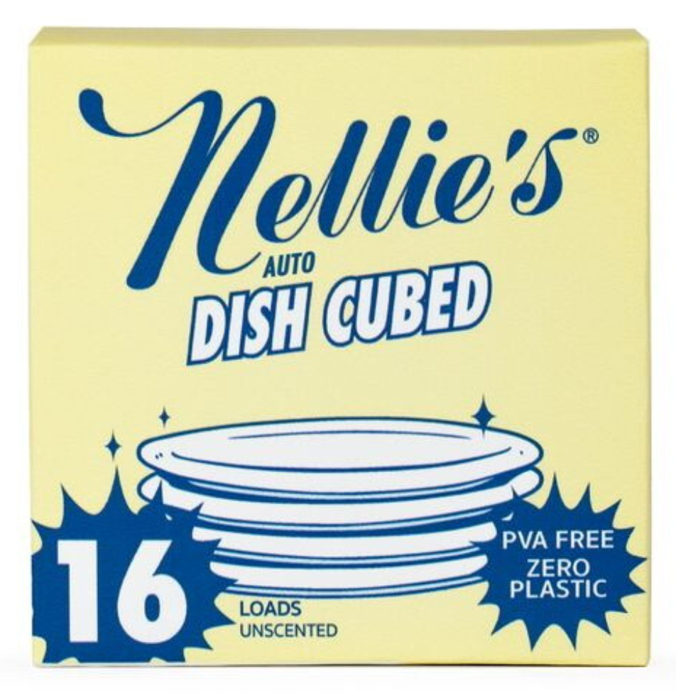 Nellie's Dish Cubes – Pre-Measured Dishwasher Detergent – 16 Load