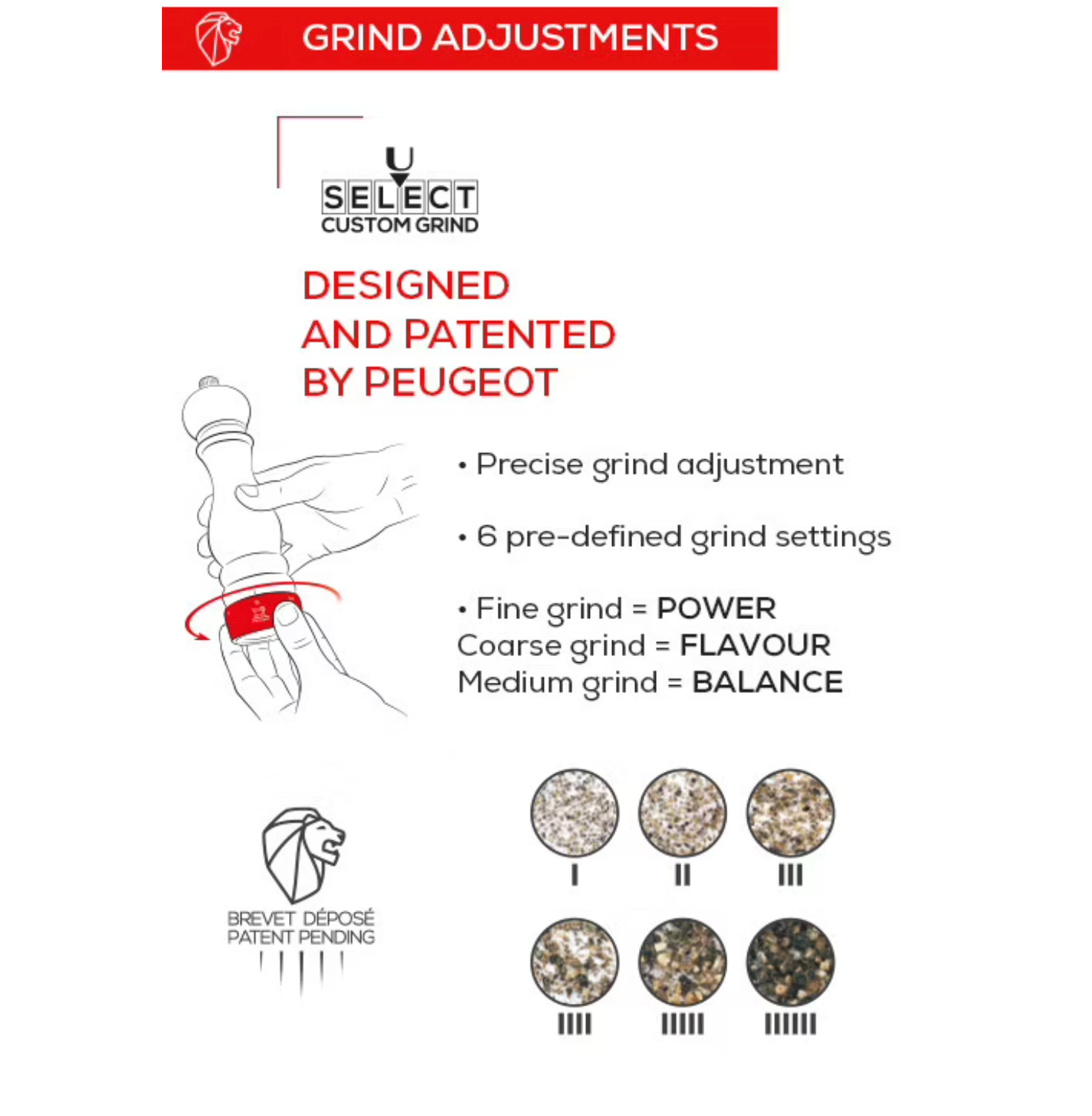 Peugeot Paris u'Select Manual Wooden Pepper Mill – Graphite – 7"