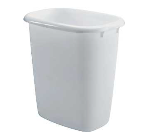 Rubbermaid Office Rectangle Wastebasket – White – 3.5qts.