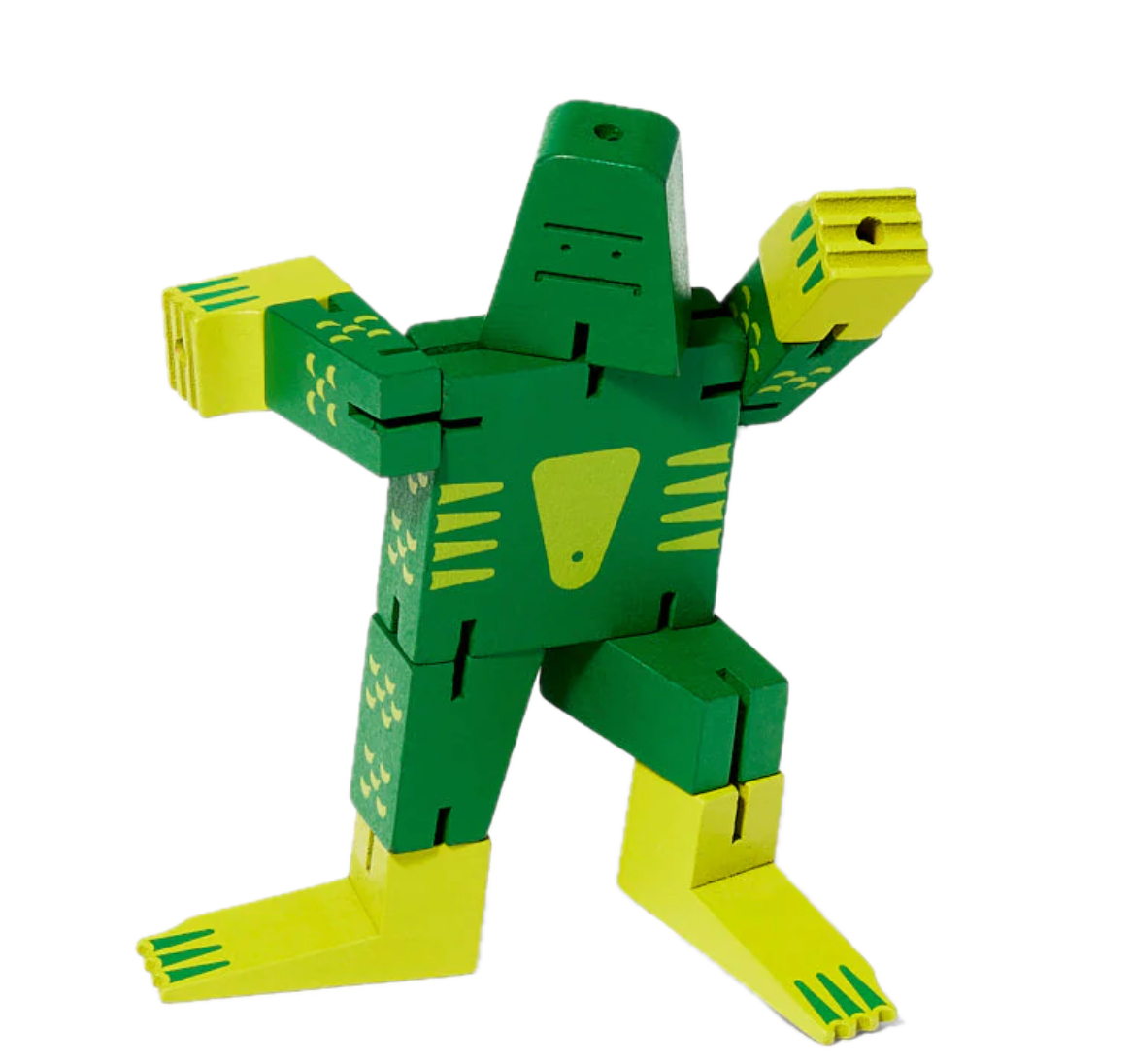 Areaware Cubebot Cryptoids Wooden Toy Robot Puzzle – Swamp Creature
