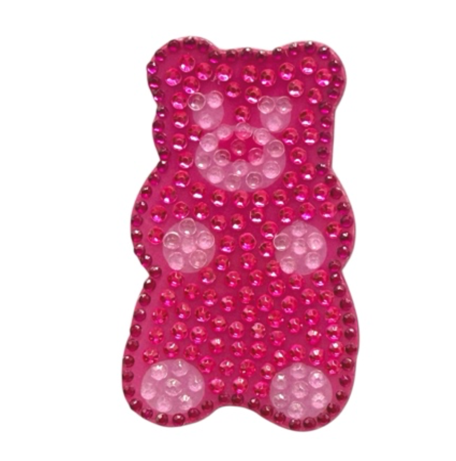 StickerBeans "Pink Gummy Bear" Sparkle Sticker – 2"