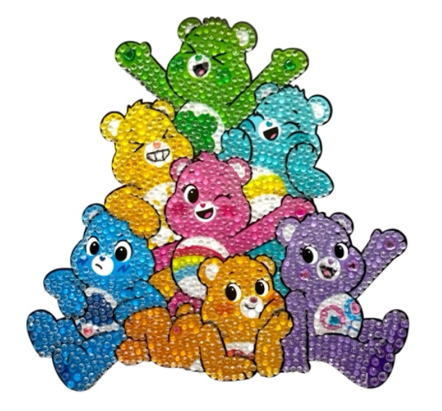 StickerBeans "Bunk Besties Care Bears" Sparkle Sticker – 5"