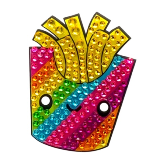 StickerBeans "Rainbow French Fries" Sparkle Sticker – 2"