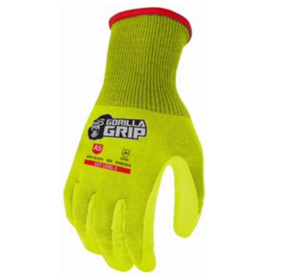 Gorilla Grip Precision A5 Cut-Resistant Gloves with Nitrile Coating – Men’s M