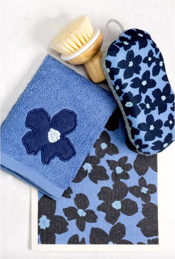 MU Kitchen Scrubsy Cloth – Periwinkle Floral