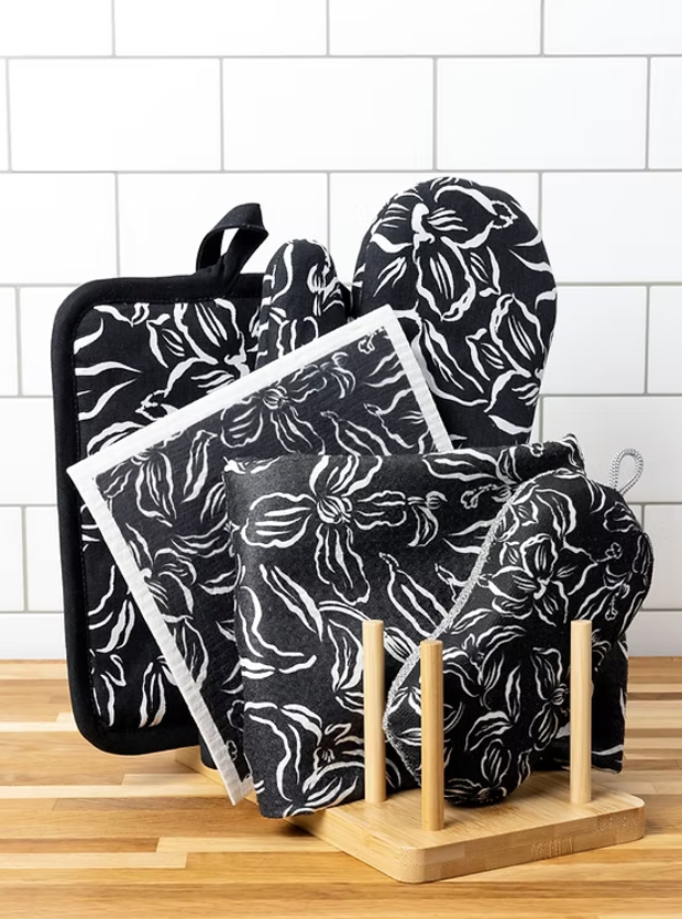 MU Kitchen Scrub Sponge – Water Lily Black