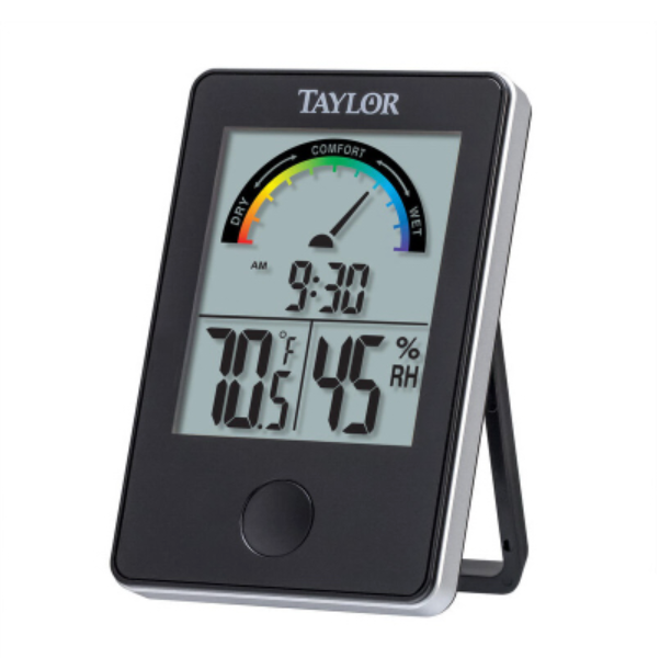 Tylor Digital Indoor/ Outdoor Thermometer with Weather Station – Black