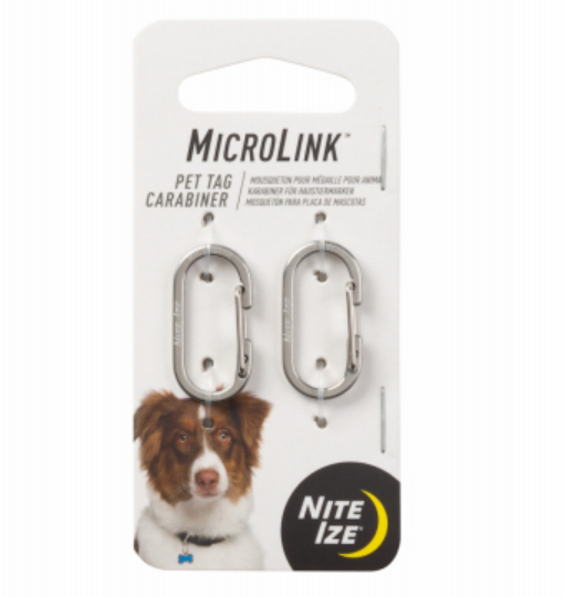 MicroLink Pet Tag Holder Carabiner – 2-Pk.