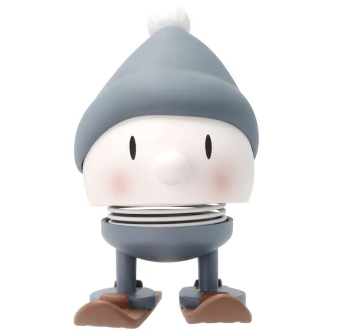 Hoptimist Bobblehead Figure – 3"– Skiing Bimble Blue