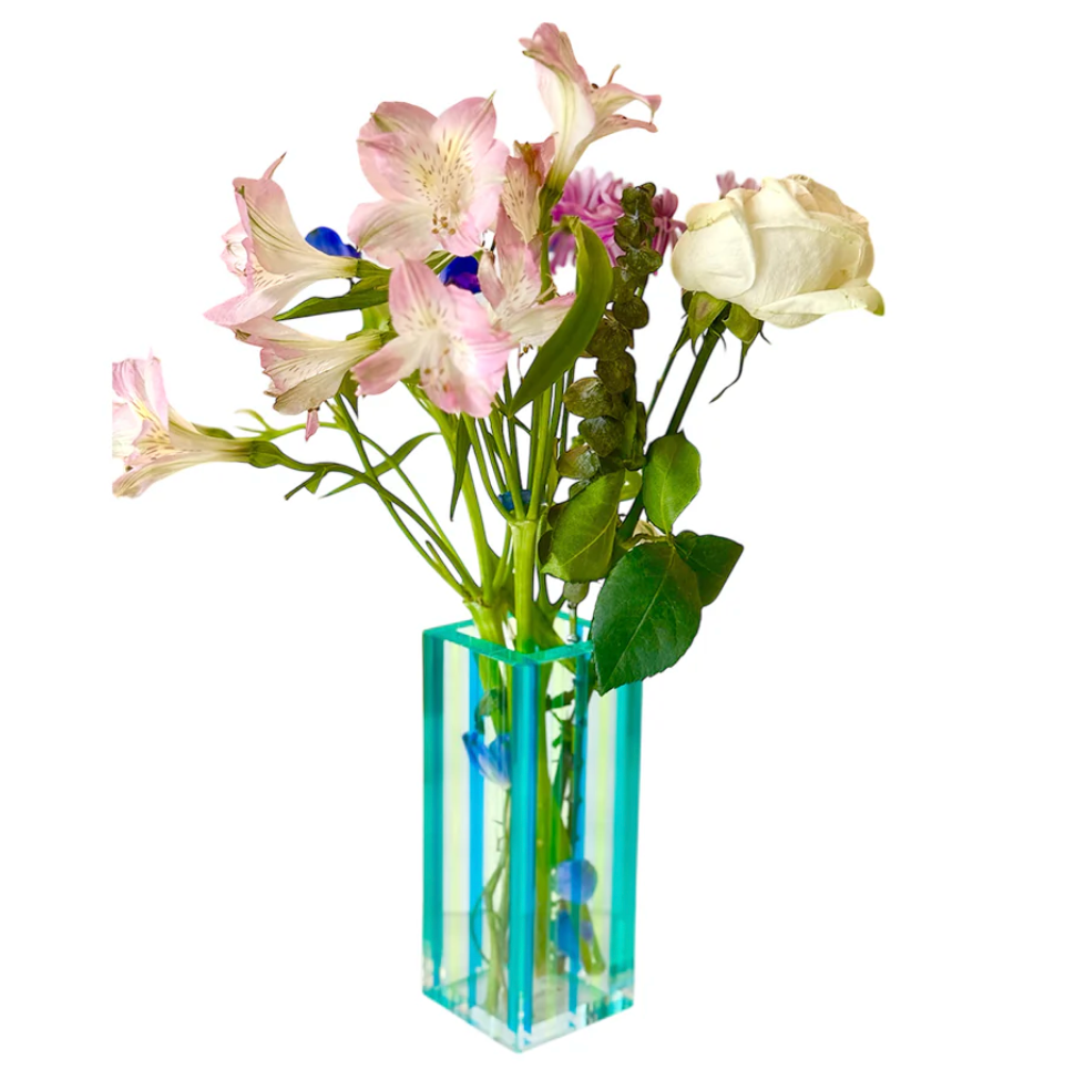 Canetti Colorful Blue/Green Bouquet Vase - Small
