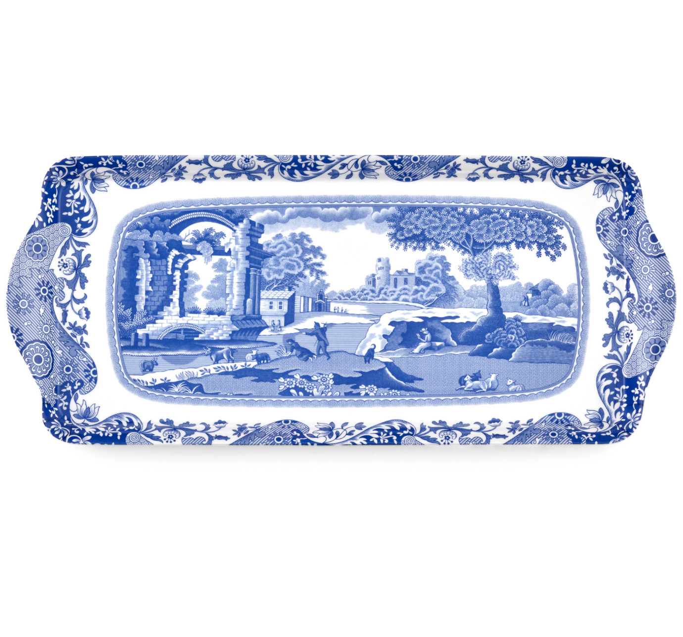 Pimpernel Spode Blue Italian Sandwich Tray – 15.25 x 6.5"