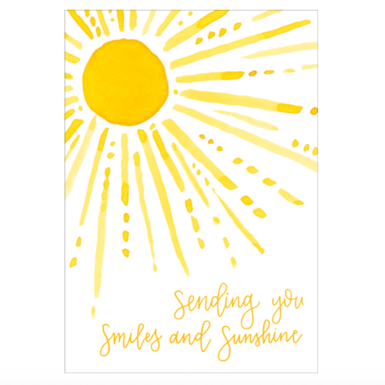 Caspari – Smiles & Sunshine Thinking Of You Card – 1 Card & 1 Envelope